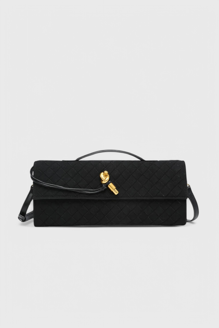 Bolso de hombro mujer elegante beige – bolso clásico ante con detalle dorado