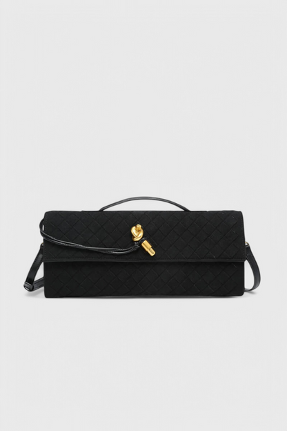 Bolso de hombro mujer elegante beige – bolso clásico ante con detalle dorado