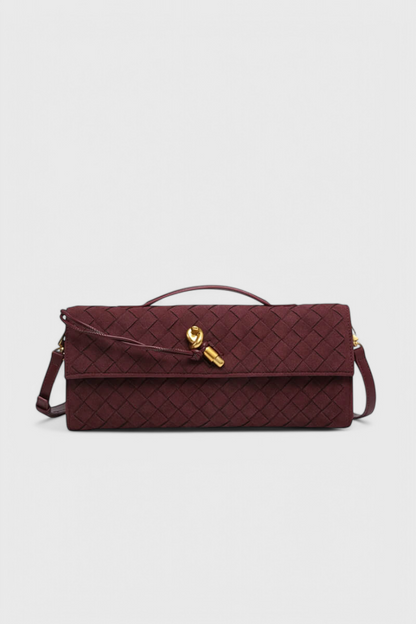 Bolso de hombro mujer elegante beige – bolso clásico ante con detalle dorado