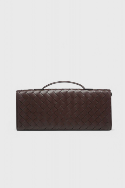 Bolso clutch mujer elegante verde – bolso baguette cuero vegano con correa