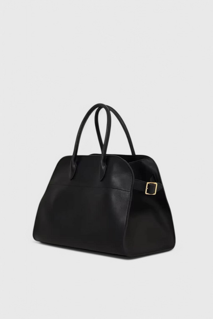 Bolso tote grande mujer marrón elegante – bolso amplio cuero vegano efecto ante
