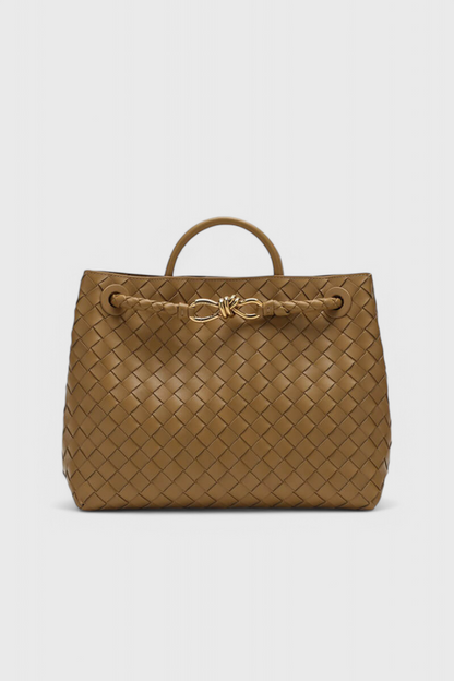 Bolso tejido mujer negro cuero vegano – bolso elegante grande moderno