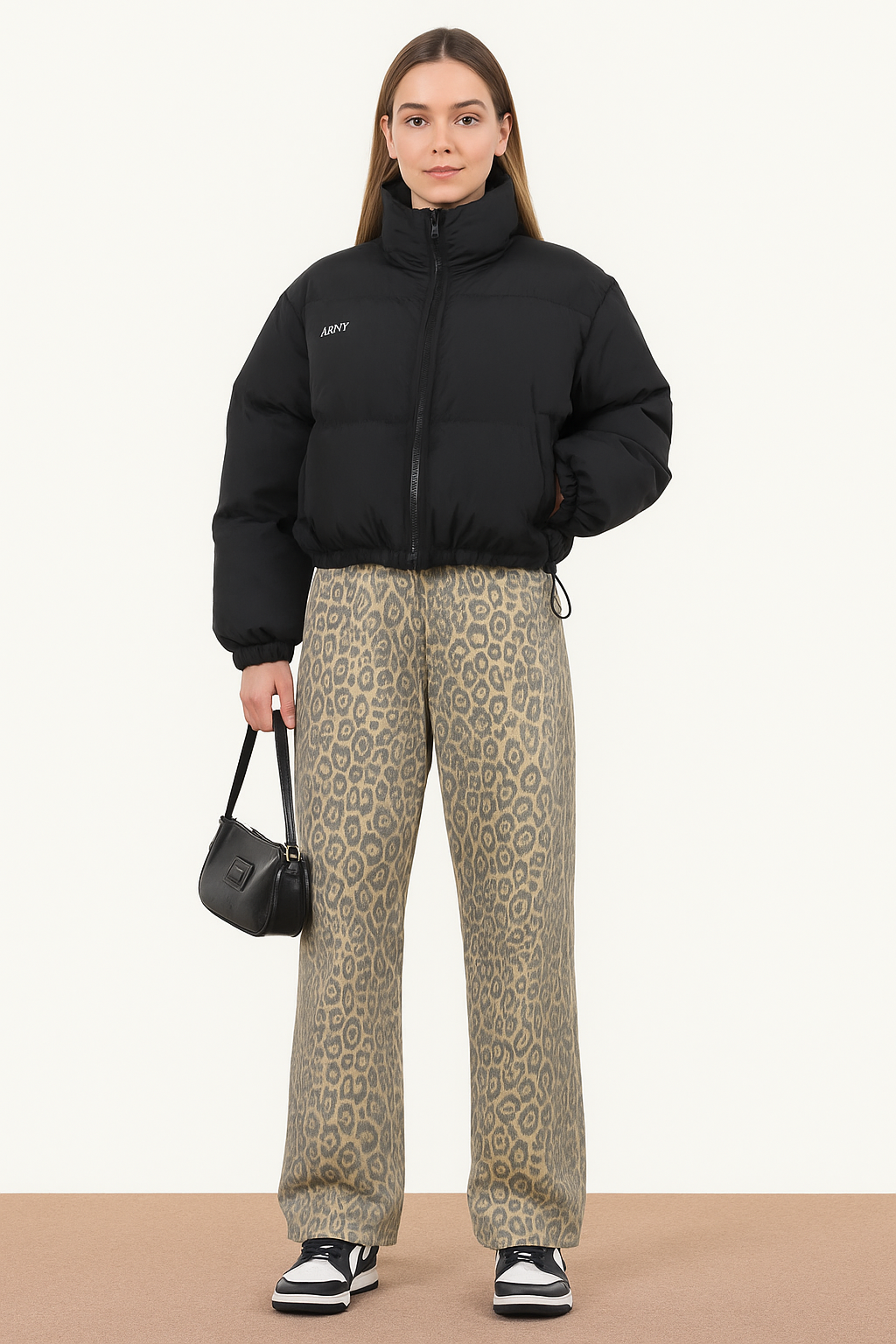 Jeans Vintage Estampado Leopardo