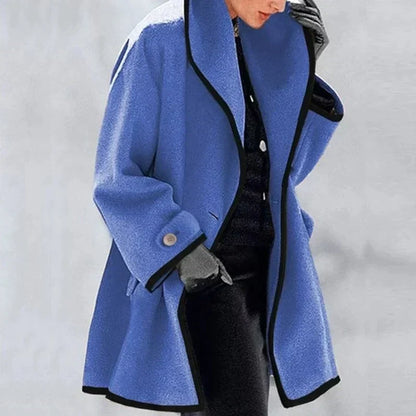 Abrigo trench mujer de invierno con doble botonadura – estilo elegante oversize