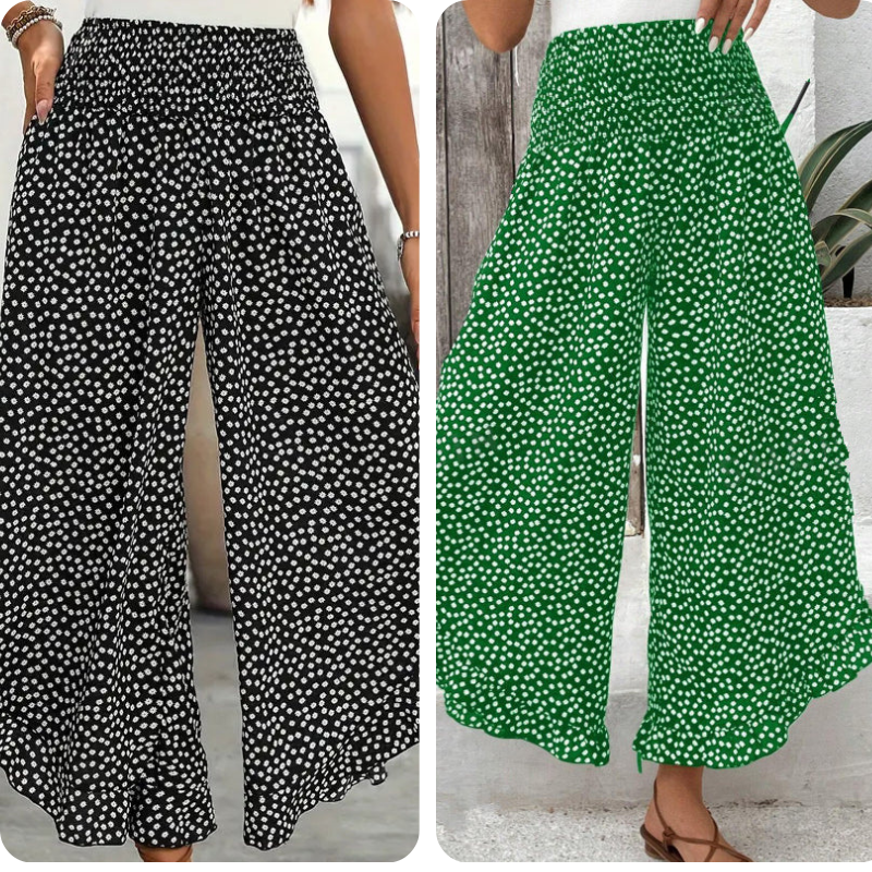Pantalones Mujer Fluidos Cintura Alta – Estilo Elegante y Cómodo