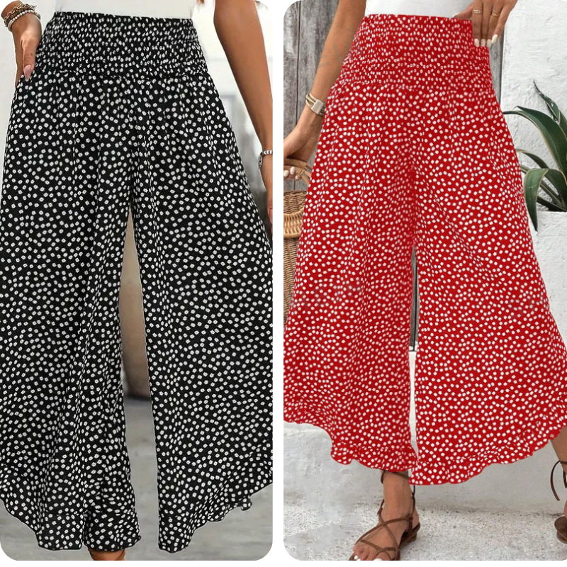 Pantalones Mujer Fluidos Cintura Alta – Estilo Elegante y Cómodo