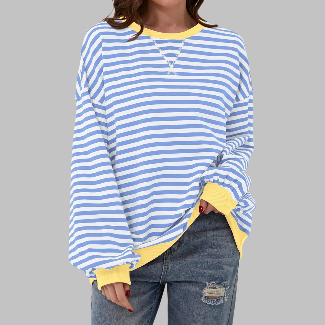 Suéter Oversized de Rayas – Estilo Casual Cómodo para Invierno