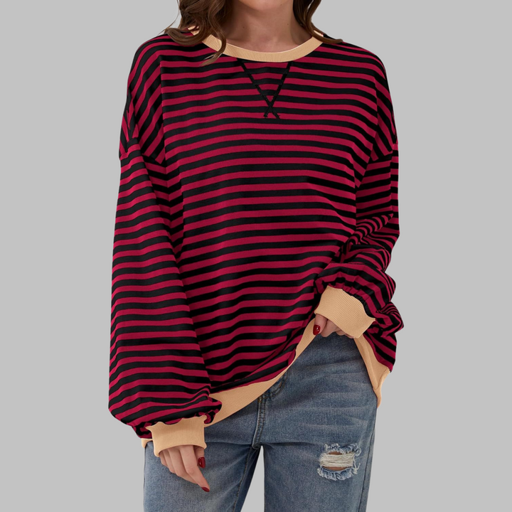 Suéter Oversized de Rayas – Estilo Casual Cómodo para Invierno