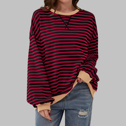 Suéter Oversized de Rayas – Estilo Casual Cómodo para Invierno