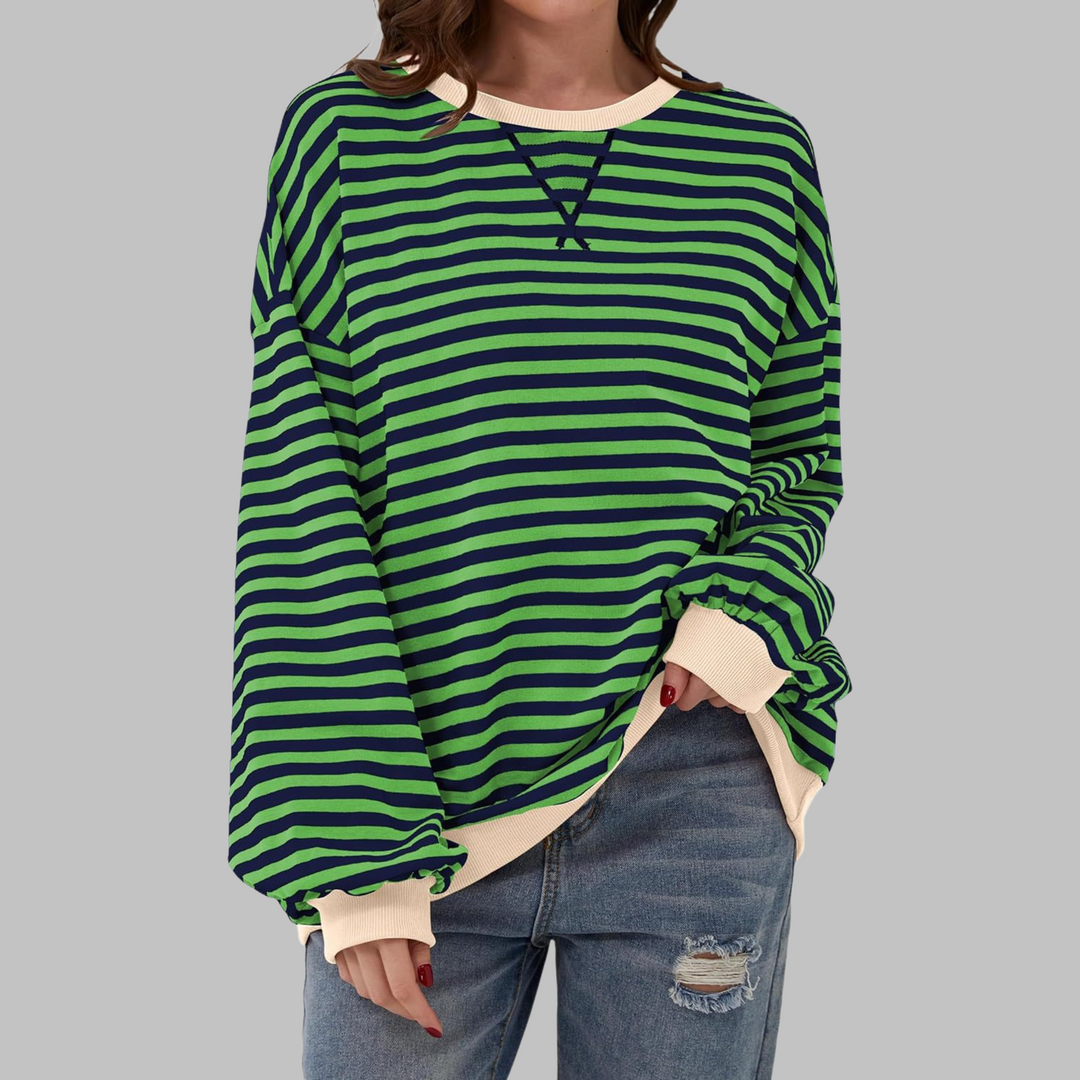Suéter Oversized de Rayas – Estilo Casual Cómodo para Invierno