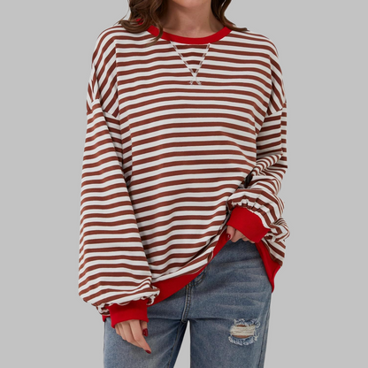 Suéter Oversized de Rayas – Estilo Casual Cómodo para Invierno