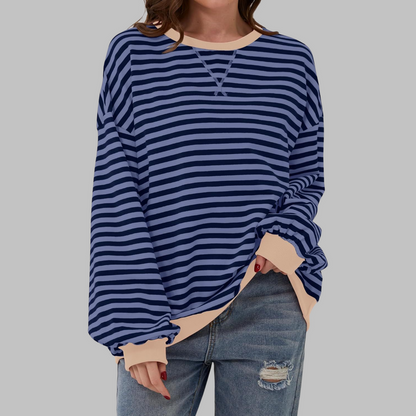 Suéter Oversized de Rayas – Estilo Casual Cómodo para Invierno
