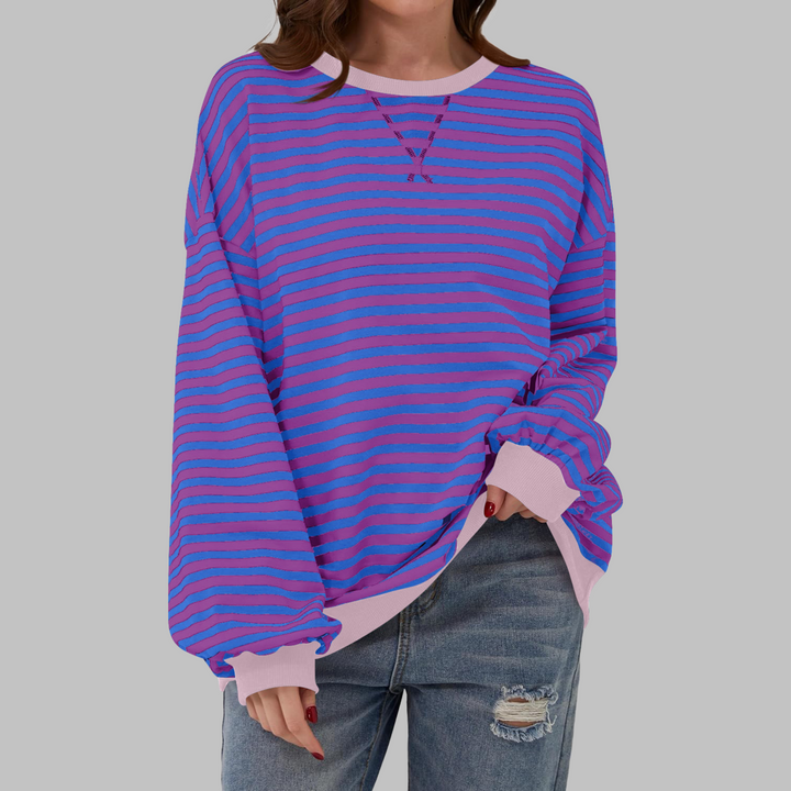 Suéter Oversized de Rayas – Estilo Casual Cómodo para Invierno