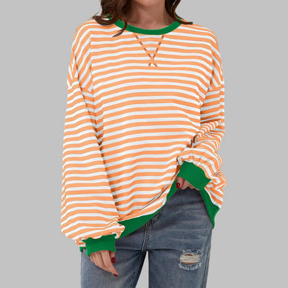 Suéter Oversized de Rayas – Estilo Casual Cómodo para Invierno