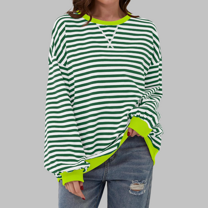 Suéter Oversized de Rayas – Estilo Casual Cómodo para Invierno