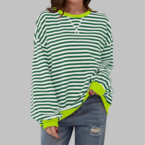 Suéter Oversized de Rayas – Estilo Casual Cómodo para Invierno