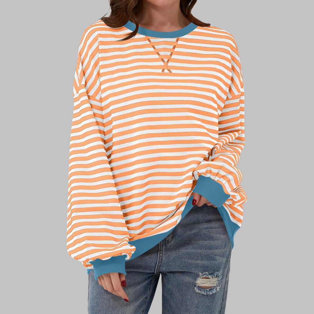 Suéter Oversized de Rayas – Estilo Casual Cómodo para Invierno