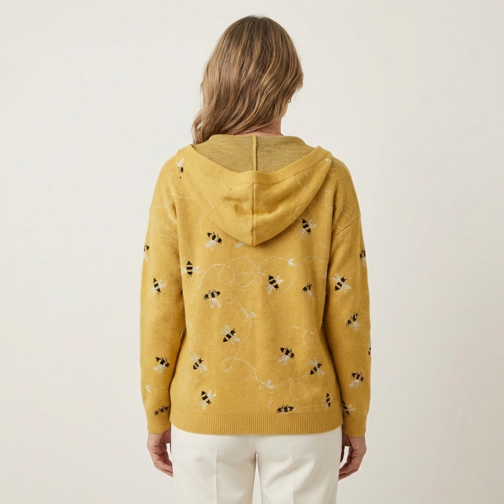 Naliane Cardigan con estampado abstracto y botones frontales – look moderno y versátil