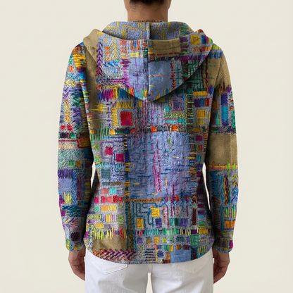 Naliane Cardigan con estampado abstracto y botones frontales – look moderno y versátil