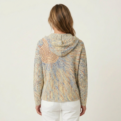 Naliane Cardigan con estampado abstracto y botones frontales – look moderno y versátil