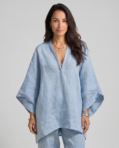 Marina | Conjunto Casual de Dos Piezas con Escote en V