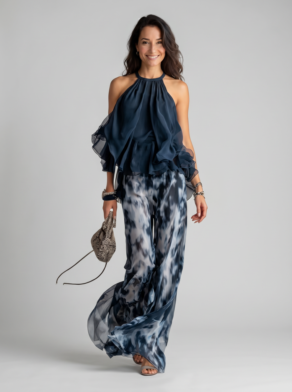 Elisa | Conjunto Elegante y Ligero con Top Fluido y Pantalones Anchos