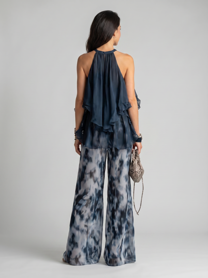 Elisa | Conjunto Elegante y Ligero con Top Fluido y Pantalones Anchos