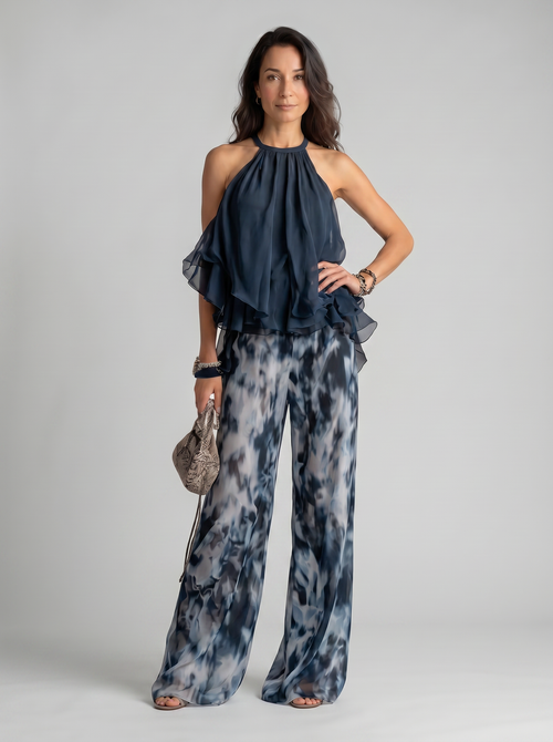 Elisa | Conjunto Elegante y Ligero con Top Fluido y Pantalones Anchos