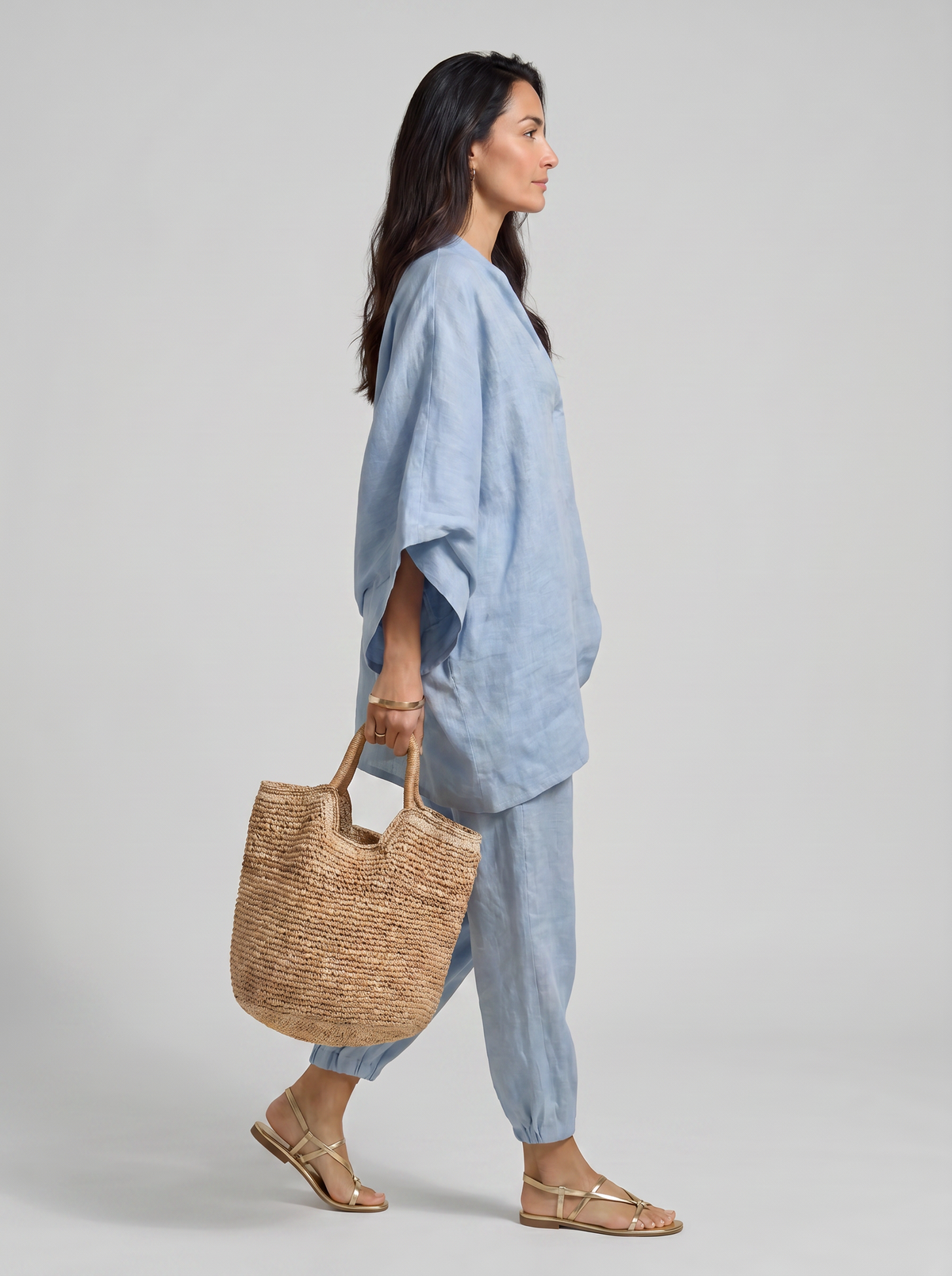 Marina | Conjunto Casual de Dos Piezas con Escote en V