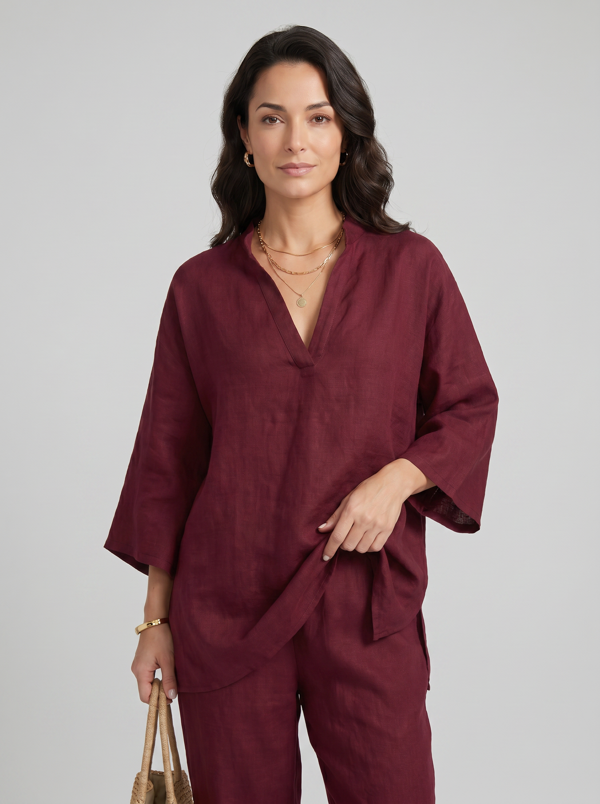 Marina | Conjunto Casual de Dos Piezas con Escote en V