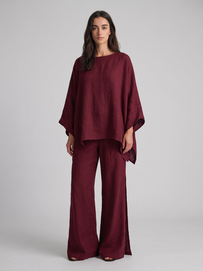 Cristina | Conjunto de Dos Piezas con Manga Larga y Pantalón Ancho