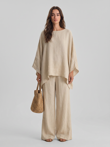 Cristina | Conjunto de Dos Piezas con Manga Larga y Pantalón Ancho