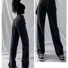 Jeans de Denim Talle Alto Pierna Recta