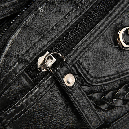 Bolso mujer cuero PU múltiple compartimentos casual