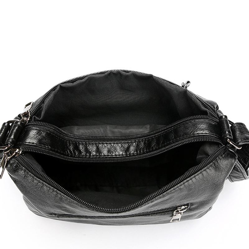 Bolso mujer cuero PU múltiple compartimentos casual