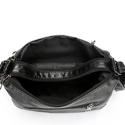 Bolso mujer cuero PU múltiple compartimentos casual