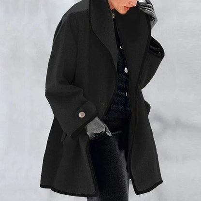 Abrigo trench mujer de invierno con doble botonadura – estilo elegante oversize